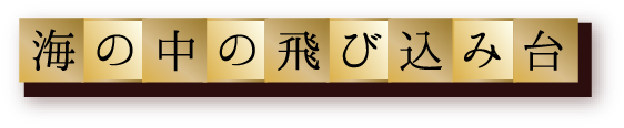 海の中の飛び込み台